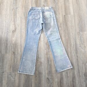 Rare Vtg Cavaricci Women's Light Blue Wide Leg Jeans Size 28/32